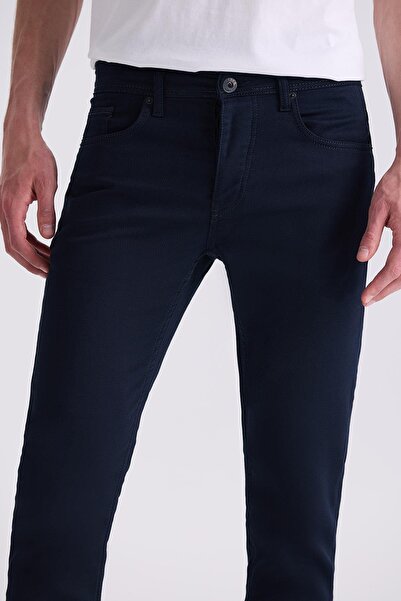 Jakamen Βαμβακερό τζιν παντελόνι Navy Blue Slim fit