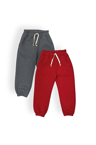 Mnk Baby&Kids Βαμβακερό παντελόνι - επένδυση fleece , 3 νήματα MNK0630 SMOKED