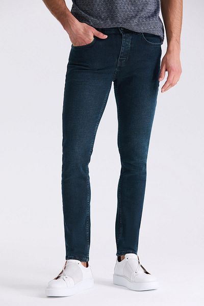 Jakamen Σκούρο Navy Blue Slim fit Lycra Cotton Washed Jean Jeans