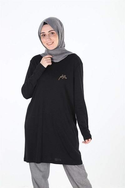 Plistre 1451_Κεντημένο Basic Hijab Tunic