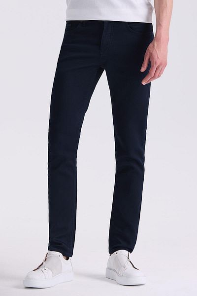 Jakamen Βαμβακερό τζιν παντελόνι Navy Blue Slim fit