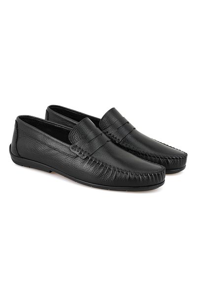 Desa Ανδρικό δερμάτινο loafer Kelvin Black