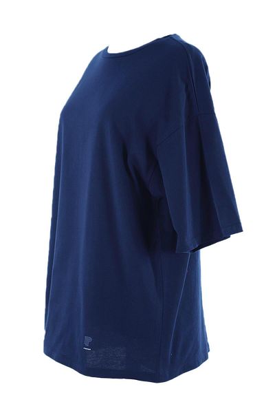 Plistre 2096_κοντομάνικο μονόχρωμο Boyfriend Oversize Basic T-shirt Navy Blue
