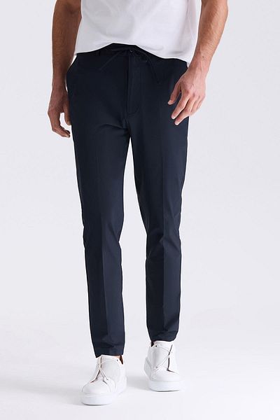 Jakamen Αθλητικό παντελόνι Jogger με ελαστική μέση μπλε Navy Comfort Fit