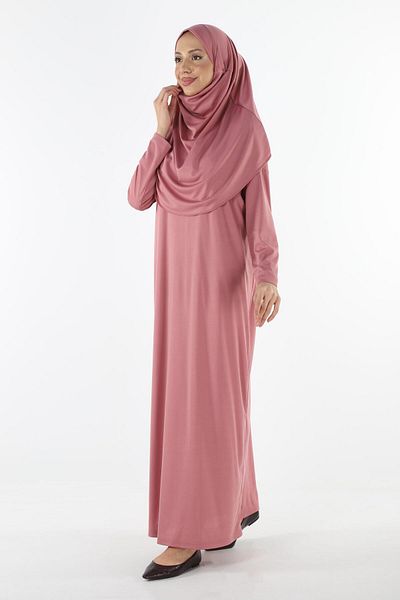 Plistre 2133_One Piece Αντιολισθητικό Φόρεμα Προσευχής Hijab - Κεφαλή με Μπόνε