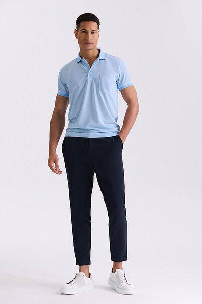 Jakamen Μπλουζάκι με μοτίβο πόλο με τσέπες Blue Classic Fit
