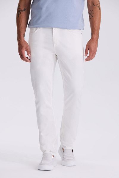Jakamen Αθλητικό παντελόνι Ecru Comfor Fit Canvas