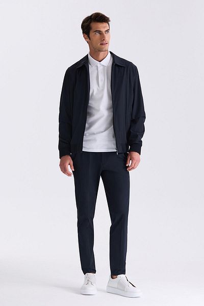 Jakamen Αθλητικό παντελόνι Jogger με ελαστική μέση μπλε Navy Comfort Fit