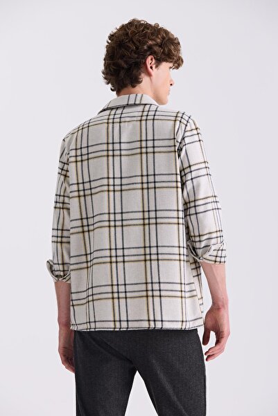 Jakamen Кам'яна сорочка великого розміру з кишенями з бавовняної тканини в клітинку