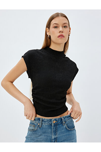 Koton Tricou fără mâneci cu guler texturat slim fit