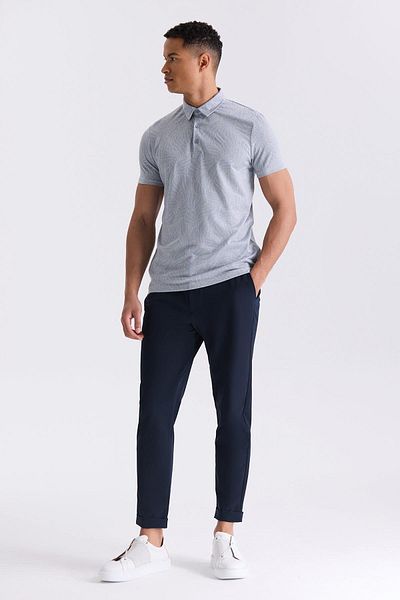 Jakamen Μπλουζάκι με μοτίβο μπλε Slim Fit με πέτο