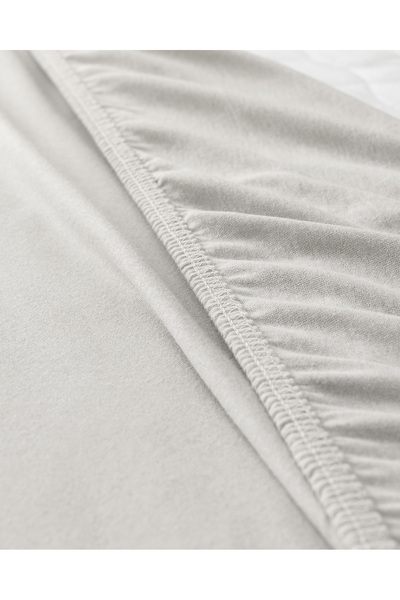 Madame Coco Double Elastic 100% Cotton Combed Cotton Sheet - Gray
