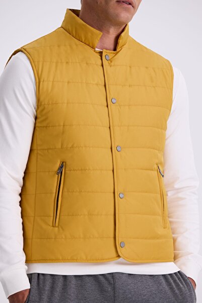 Jakamen Yellow Judge Collar Fiber Slim Fit Vest