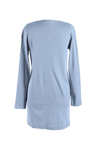 Plistre 1451 Model - Gray Embroidered Hijab Tunic