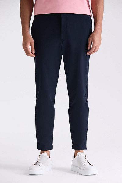 Jakamen Αθλητικό παντελόνι Jogger με σκούρο μπλε Navy Comfort Fit ελαστική μέση