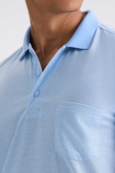 Jakamen Μπλουζάκι με μοτίβο πόλο με τσέπες Blue Classic Fit