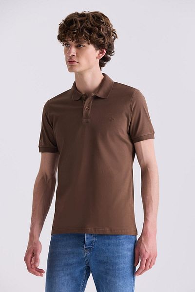 Jakamen Μπλουζάκι Tan Slim Fit Polo γιακά