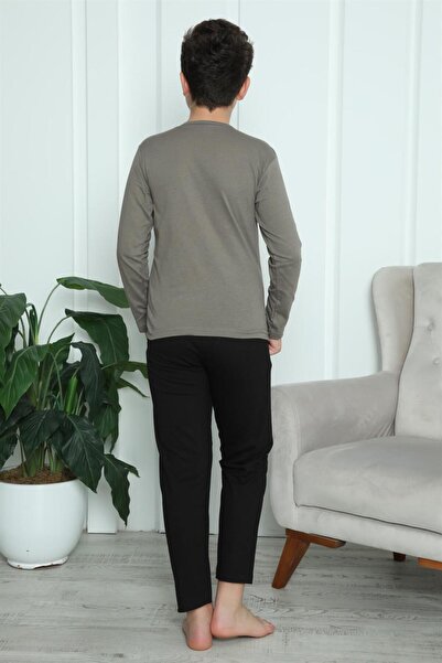 Akbeniz Boy's Combed Cotton Pajama Set 20418