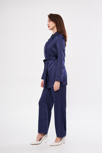 LOVELF Σατέν Σετ Ζώνης Navy Blue
