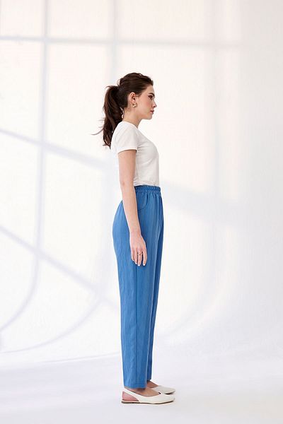 QANU Pantaloni Albastru Loose Fit