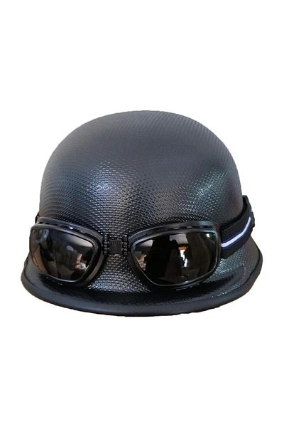 Sway Model Uv 400 Helmet with Protected Goggles Half Motorcycle Helmet