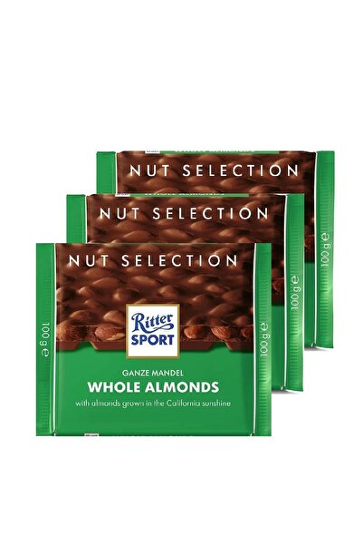 Ritter Sport Whole Almonds 100gr.- Bütün Bademli X 3 Adet