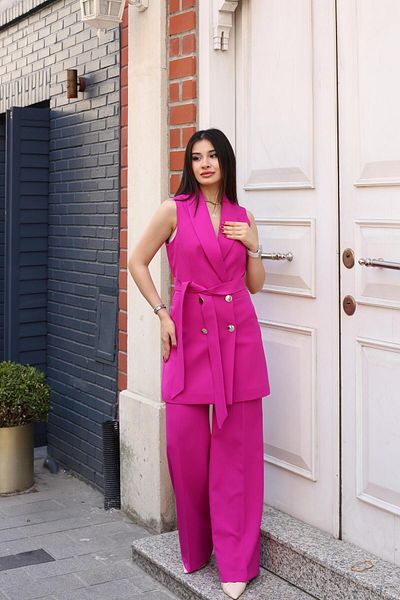 LOVELF Belted Gold Vest Set
