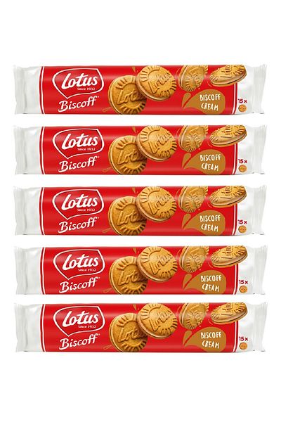 Lotus Biscuit - Biscoff Sandwich, Cream Spreadable Cream - 150 Gr X 5 Pieces