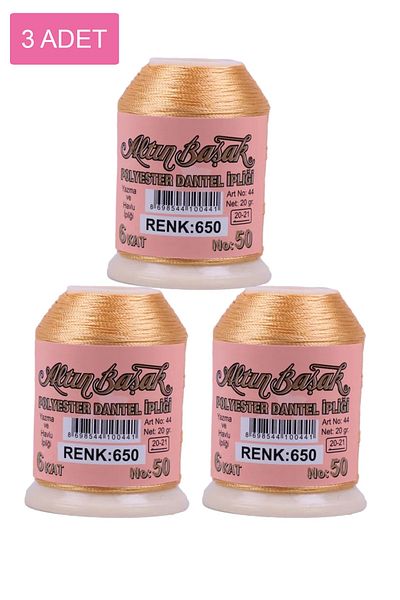 Angoravi 3 Pieces of Gold Spike and Lace Rope 20 g - Royaleks - No: 650