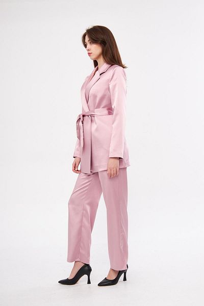 LOVELF Σατέν Σετ με Ζώνη Dusty Rose
