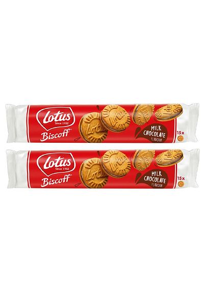 Lotus Biscoff Sandwich Chocolate Cream Biscuit - 150 Gr X 2 Pieces