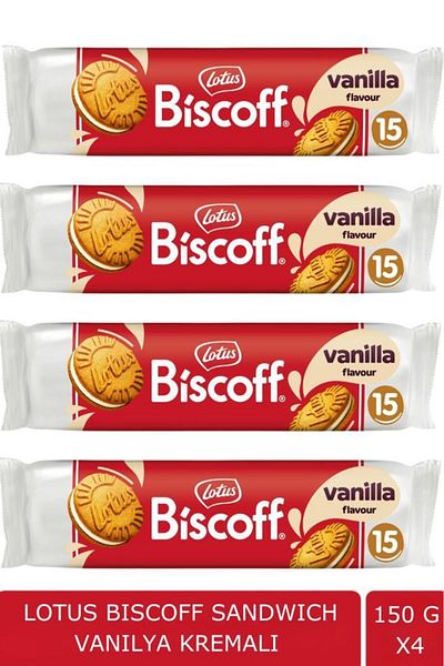 Lotus Vanilla Cream Biscoff Sandwich - 150Gr X 4 Pieces