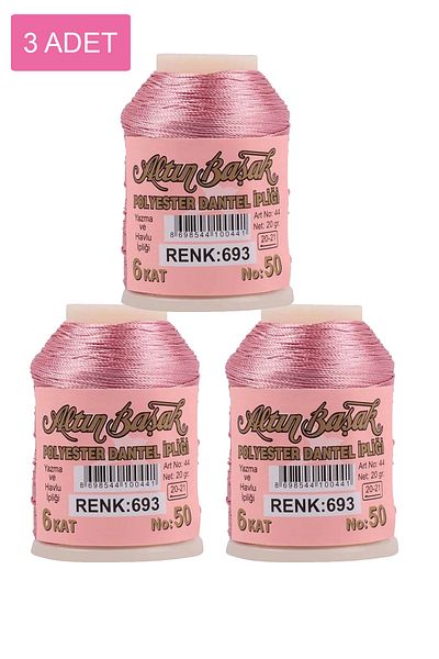 Altınbaşak 3 Pieces of Needlework and Lace Thread 20 Gr - No: 648 - 693 - 022