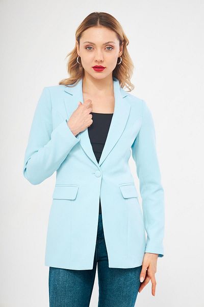 LOVELF Κλασικό μπουφάν με ένα κουμπί Baby Blue