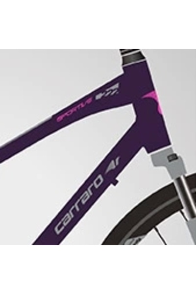 Carraro Sportive 222 V Fren 21 Vites 28 Jant Şehir Bisikleti Mat Mor Gri Fuşy...