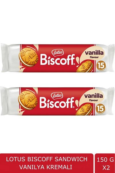 Lotus Vanilla Cream Biscoff Sandwich - 150Gr X 2 Pieces