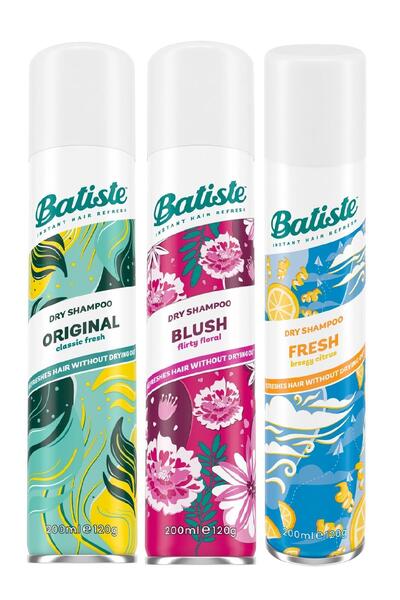 Batiste Kuru Şampuan 3lü Set - Orıgınal 200ml Blush 200ml Fresh 200 ml
