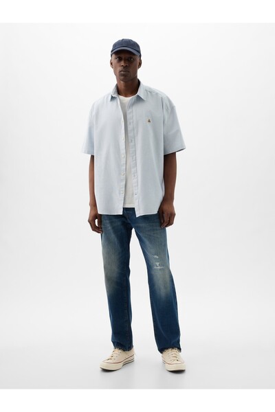 GAP Erkek Açık Mavi Oxford Gömlek