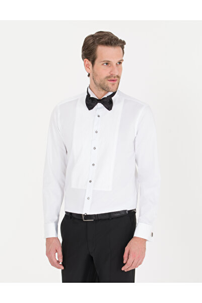 Pierre Cardin Beyaz Slim Fit Smokin Gömlek 50256424-VR013