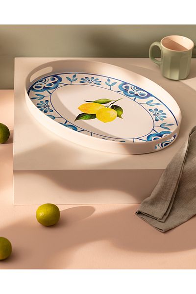 Madame Coco Lemoncha Oval Tray