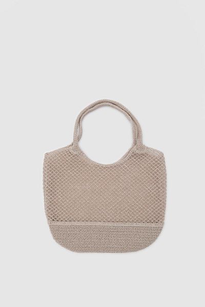 Shule Bags Κρέμα τσάντας ώμου Casya Macrame