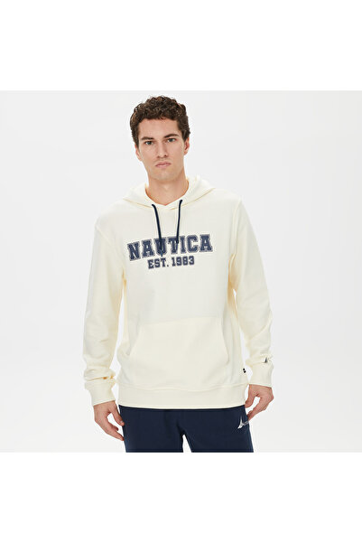 Nautica Erkek Krem Standart Fit Sweatshirt