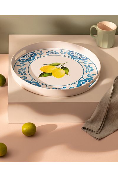 Madame Coco Round Tray Lemoncha
