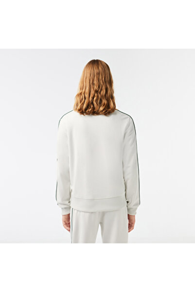 Lacoste Ανδρικό φούτερ με φερμουάρ σε κανονική εφαρμογή σε λευκό χρώμα