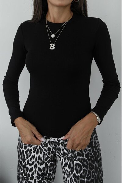 Havoş Fekete Hanks hosszú ujjú modális blúz