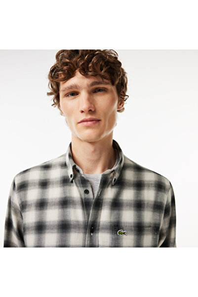 Lacoste Erkek Regular Fit Ekose Siyah Gömlek