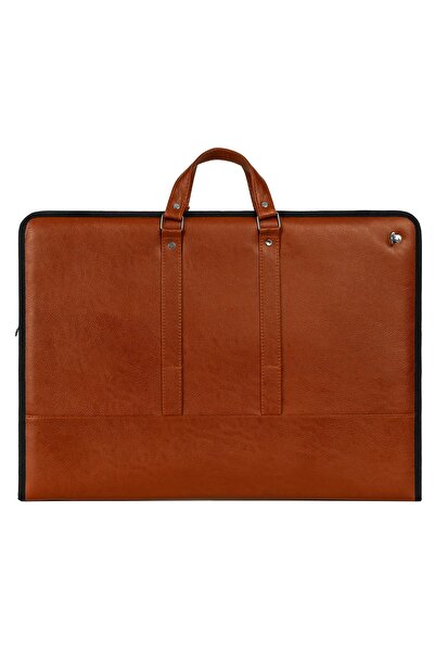 Gözde Proje 35x50 cm (40x55 cm) Suni Deri Profesyonel Resim - Proje Çantası Taba