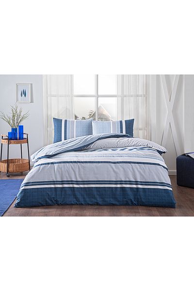 FLORETTA Set cuvertură dublă Blauw