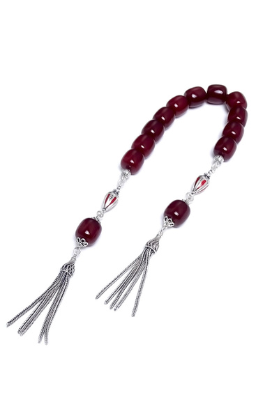 Tesbih Ruyasi Zaza Model Tesbih Eskitme Kehribar ve Gümüş Tasarım