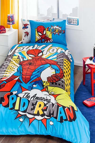 Özdilek Set cuvertură de pilota pentru copii Spiderman New York, cu licență Disney